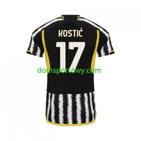 Koszulka Juventus Filip Kostic 17 Domowe Koszulki Piłkarskie 2023-2024 Krótki Rękaw